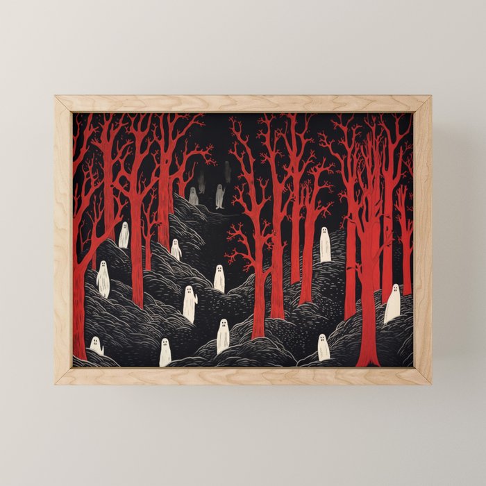 Haunted Ghost Forest  Mini Art Print Gallery Image 1