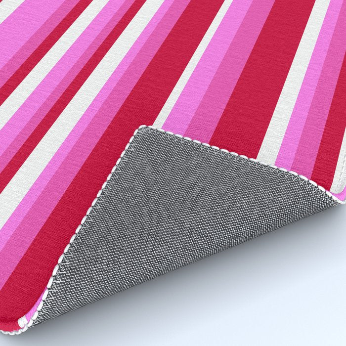 Classic Stripes XVII - Y2K Pink and Red Rug Gallery Image 4