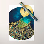 Golden Peacock Wrapping Paper Gallery Image 1