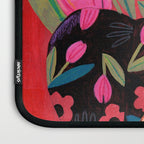 Portrait woman with tulips on red background Laptop Sleeve Gallery Image 3