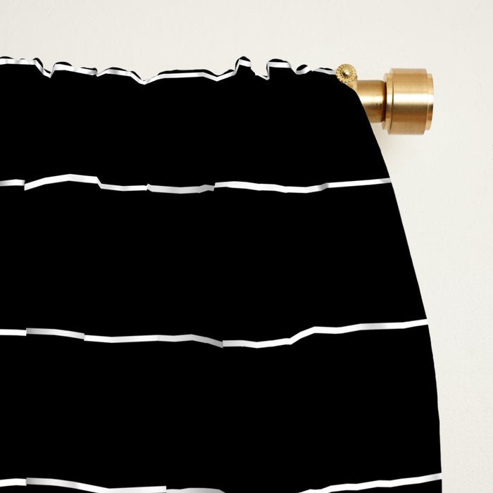 Black And White Pinstripe Line Stripe Minimalist Stripes Lines Drawing Window Curtain Gallery Image 2