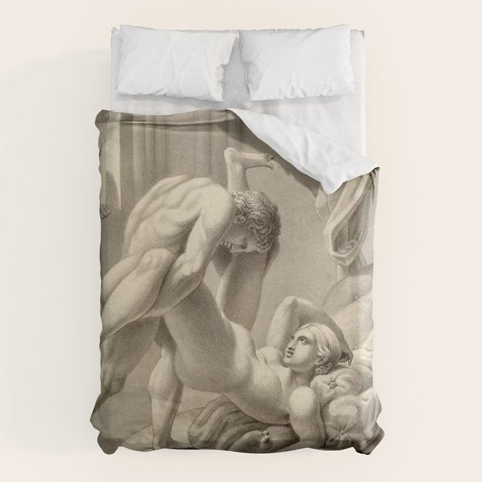  Jean Frédéric Maximilien de Waldeck Erotic Lovers XII Duvet Cover Gallery Image 6