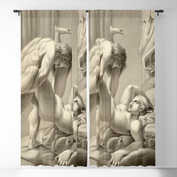  Jean Frédéric Maximilien de Waldeck Erotic Lovers XII Window Curtain Gallery Image 5