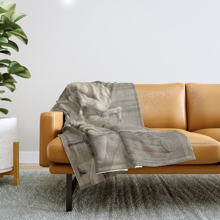  Jean Frédéric Maximilien de Waldeck Erotic Lovers XII Throw Blanket Gallery Image 1