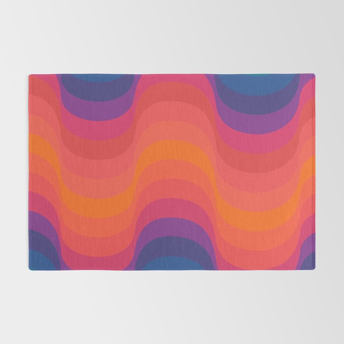Retro Sacred Geometry | 80s Wavy Vibe Rug Gallery Image 2