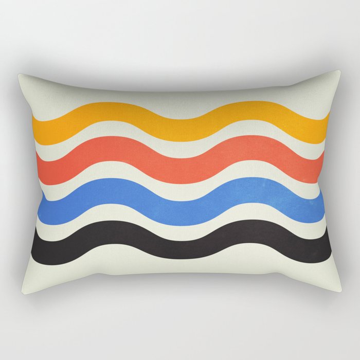 Bauhaus Waves Rectangular Pillow Gallery Image 1