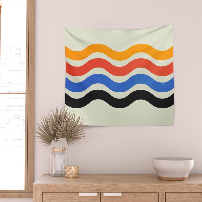 Bauhaus Waves Wall Tapestry Gallery Image 2
