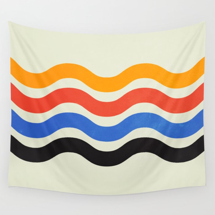 Bauhaus Waves Wall Tapestry Gallery Image 1