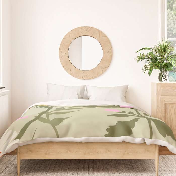 Flower Market, Prague, Abstract floral art Duvet Cover Gallery Image 3