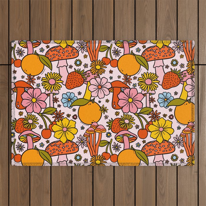 Summertime Print Outdoor Rug Gallery Image 1