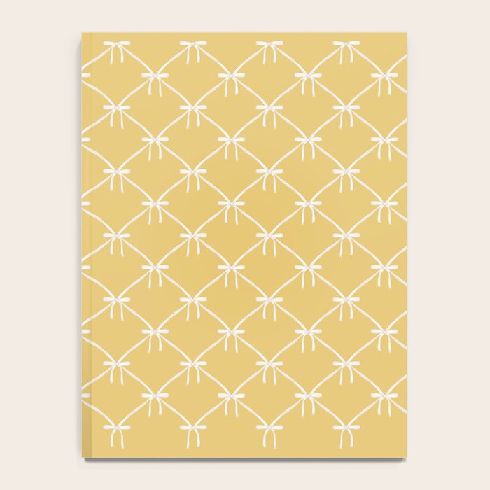 Bows & Ribbons Pattern XXI Butter Yellow Notebook Gallery Image 4