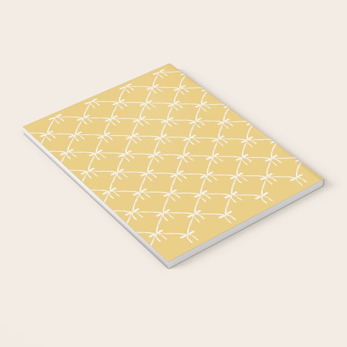Bows & Ribbons Pattern XXI Butter Yellow Notebook Gallery Image 3