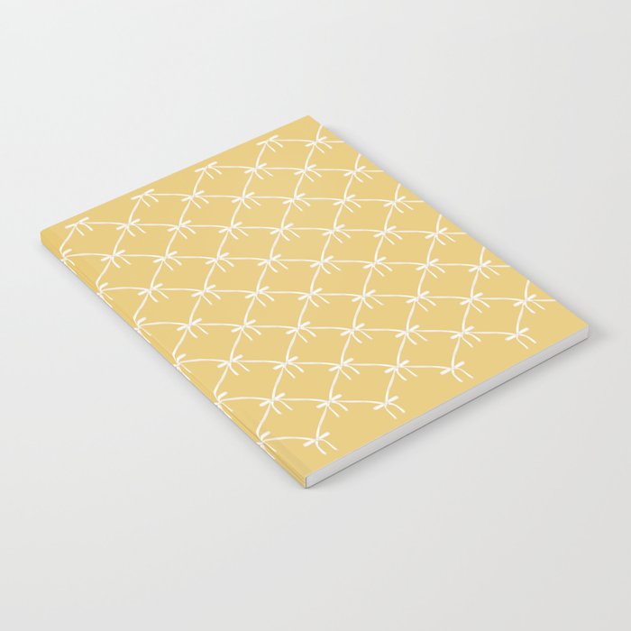 Bows & Ribbons Pattern XXI Butter Yellow Notebook Gallery Image 2