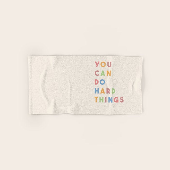 You Can Do Hard Things Bath Towel Gallery Image 1