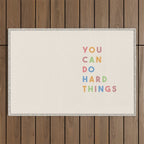 You Can Do Hard Things Outdoor Rug Gallery Image 1