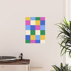 Bold Colorful Checks Pattern - Large XVI Poster Gallery Image 2