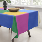 Bold Colorful Checks Pattern - Large XVI Tablecloth Gallery Image 3