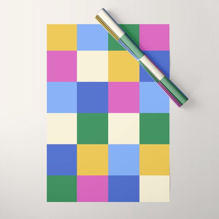 Bold Colorful Checks Pattern - Large XVI Wrapping Paper Gallery Image 1