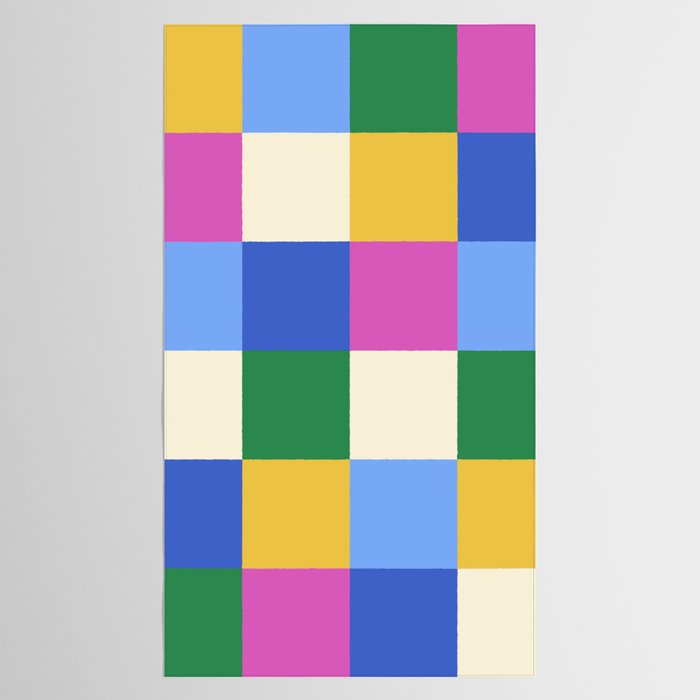 Bold Colorful Checks Pattern - Large XVI Tablecloth Gallery Image 2