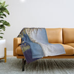 Beautiful Blue Crater Lake Throw Blanket Gallery Image 1