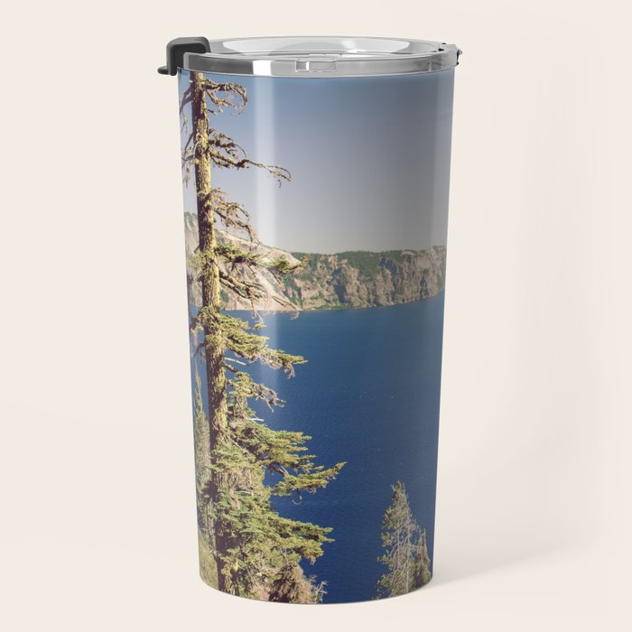 Beautiful Blue Crater Lake Travel Mug Gallery Image 3