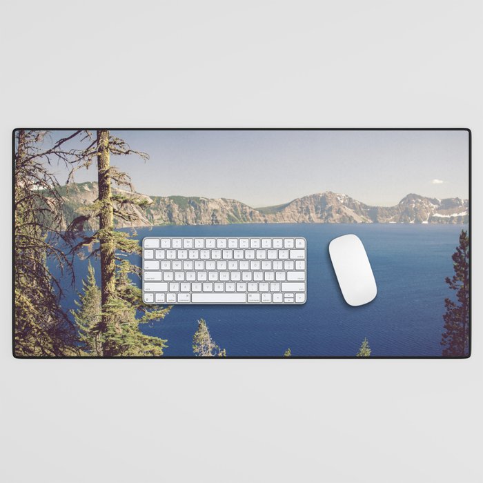 Beautiful Blue Crater Lake Desk Mat Gallery Image 1
