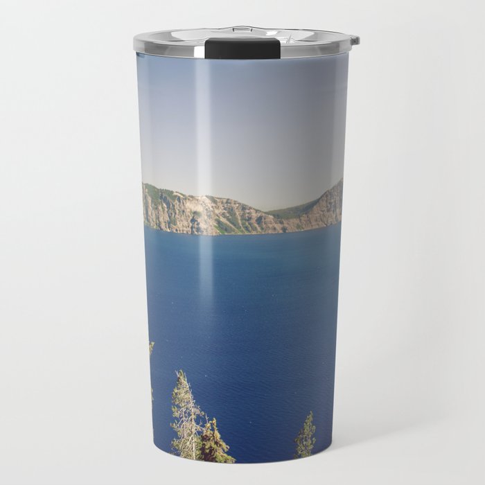 Beautiful Blue Crater Lake Travel Mug Gallery Image 1