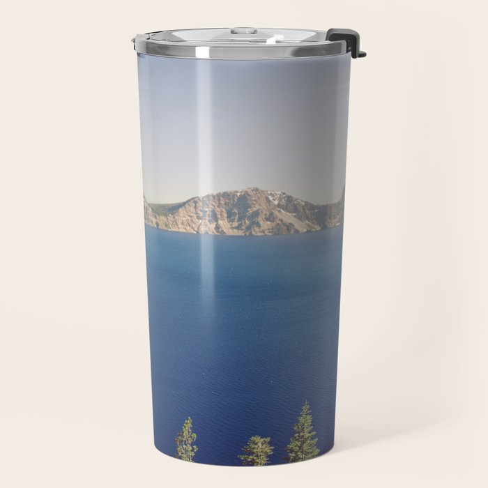 Beautiful Blue Crater Lake Travel Mug Gallery Image 2