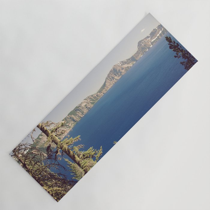Beautiful Blue Crater Lake Yoga Mat Gallery Image 1