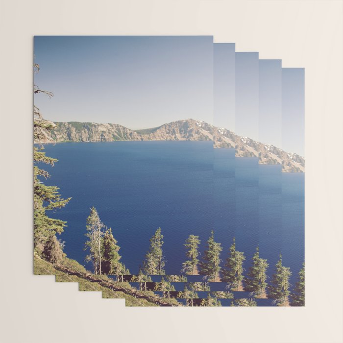 Beautiful Blue Crater Lake Wrapping Paper Gallery Image 3