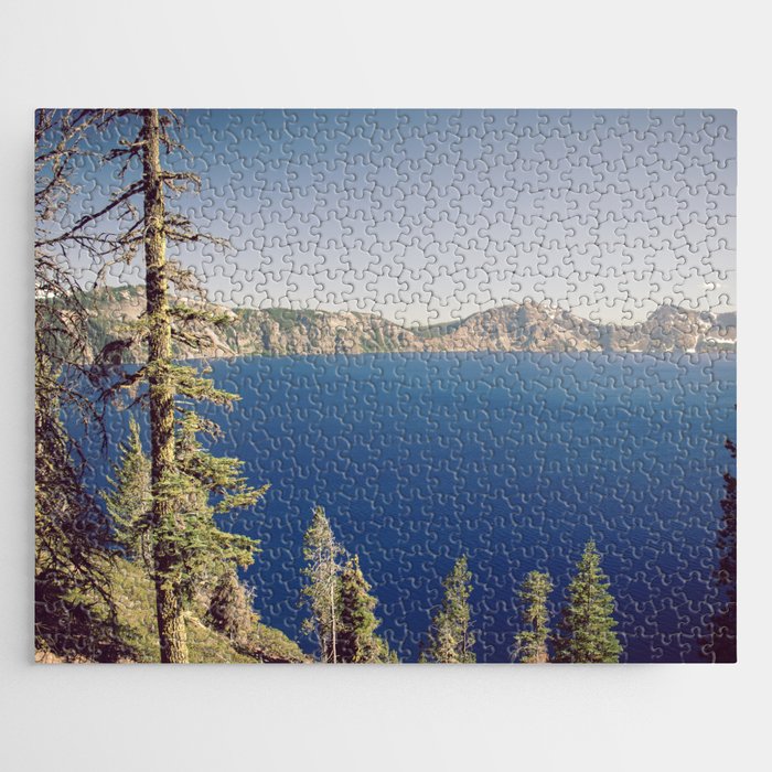 Beautiful Blue Crater Lake Jigsaw Puzzle Gallery Image 1