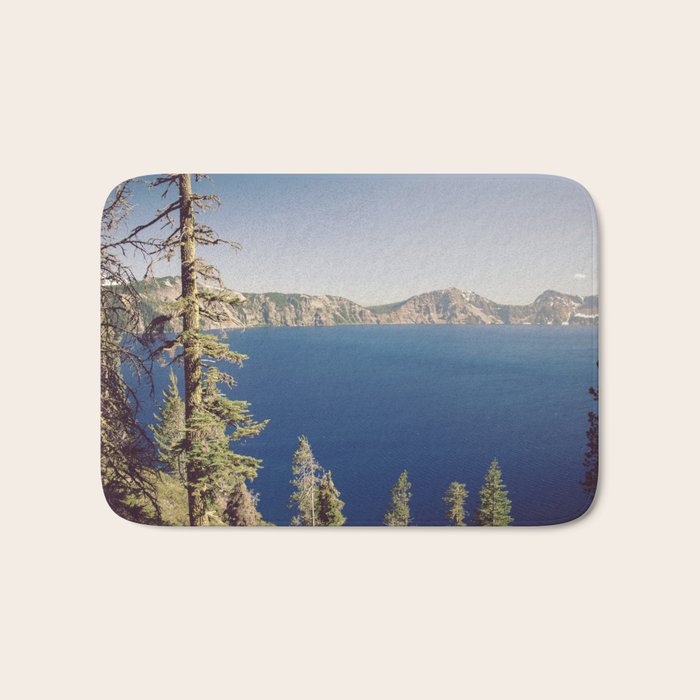 Beautiful Blue Crater Lake Bath Mat Gallery Image 1