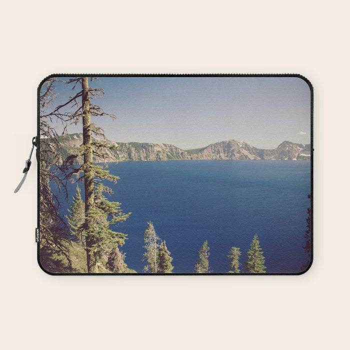 Beautiful Blue Crater Lake Laptop Sleeve Gallery Image 1