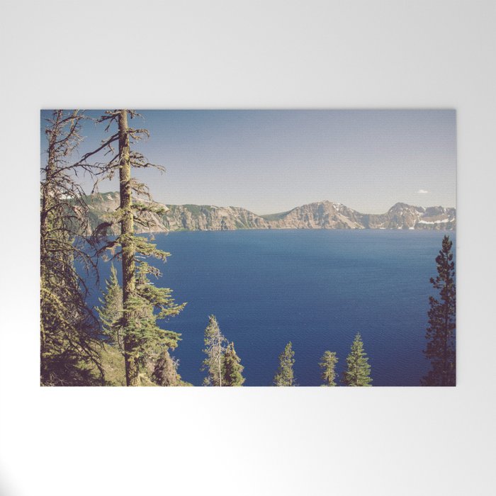 Beautiful Blue Crater Lake Welcome Mat Gallery Image 1