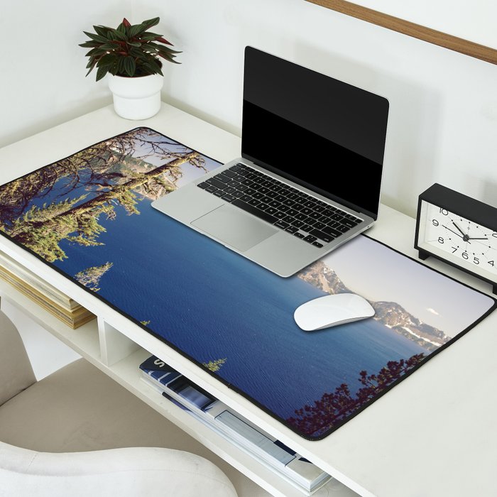 Beautiful Blue Crater Lake Desk Mat Gallery Image 2