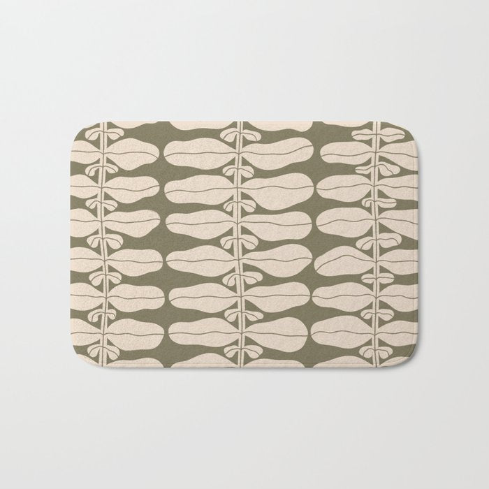 One Hundred-Leaved Plant #22 Bath Mat Gallery Image 1