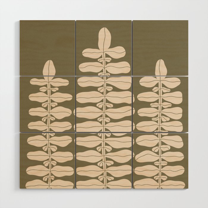 One Hundred-Leaved Plant #22 Wood Wall Art Gallery Image 1