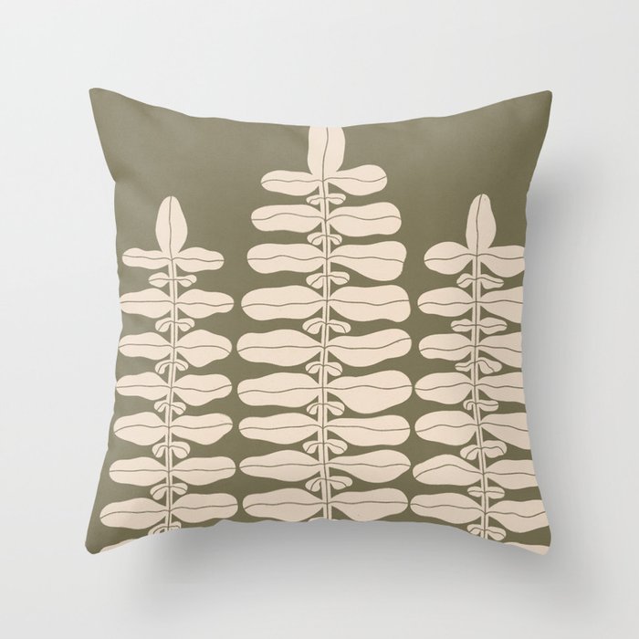 One Hundred-Leaved Plant #22 Throw Pillow Gallery Image 6