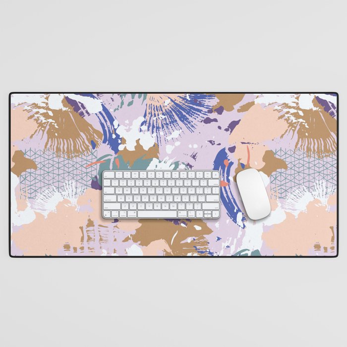 Abstract brush stroke madness Desk Mat Gallery Image 1