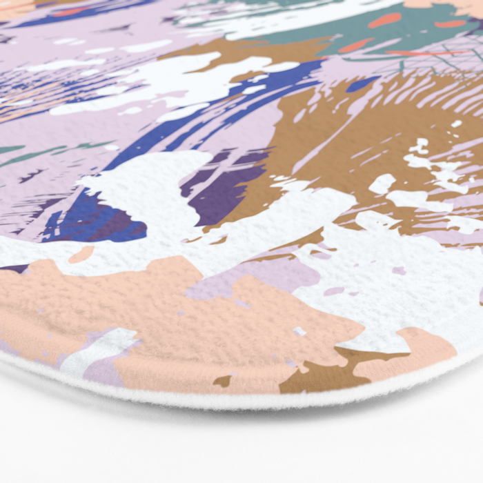 Abstract brush stroke madness Bath Mat Gallery Image 3