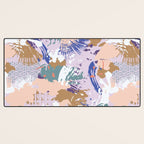 Abstract brush stroke madness Desk Mat Gallery Image 3