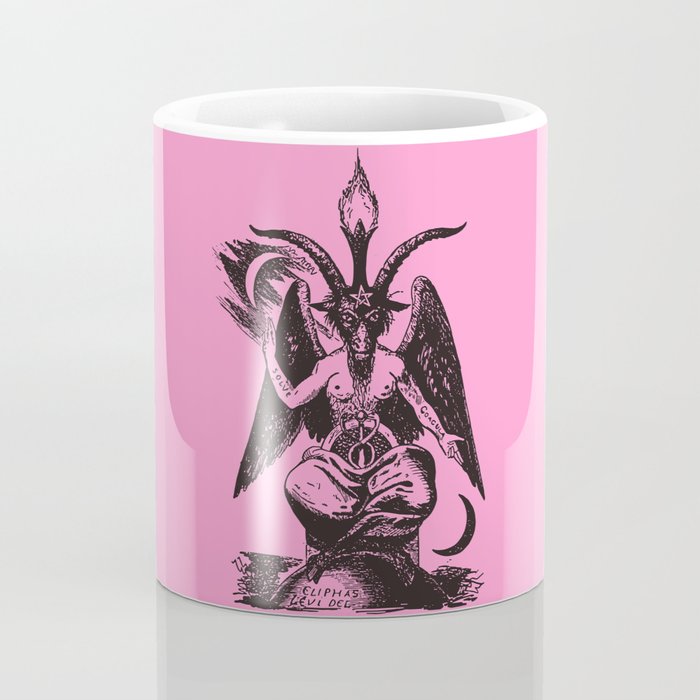 Black and Pink Baphomet Coffee Mug Gallery Image 4