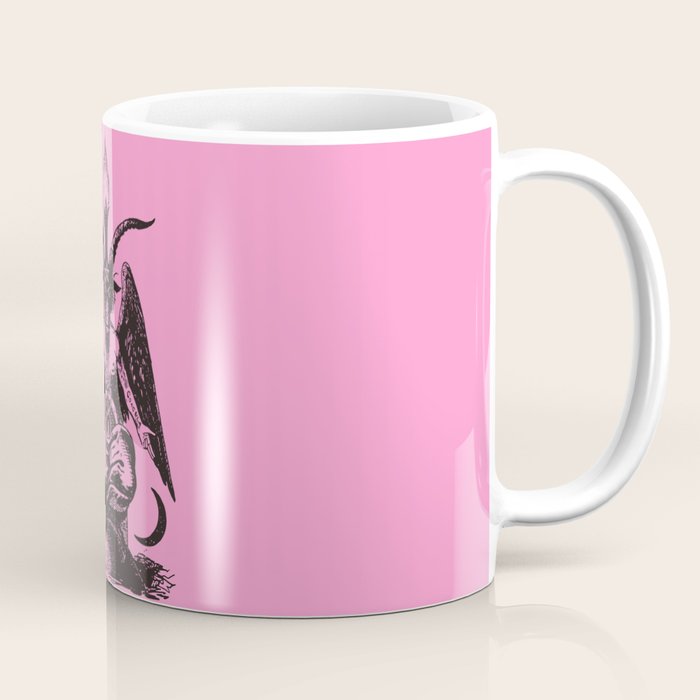 Black and Pink Baphomet Coffee Mug Gallery Image 1