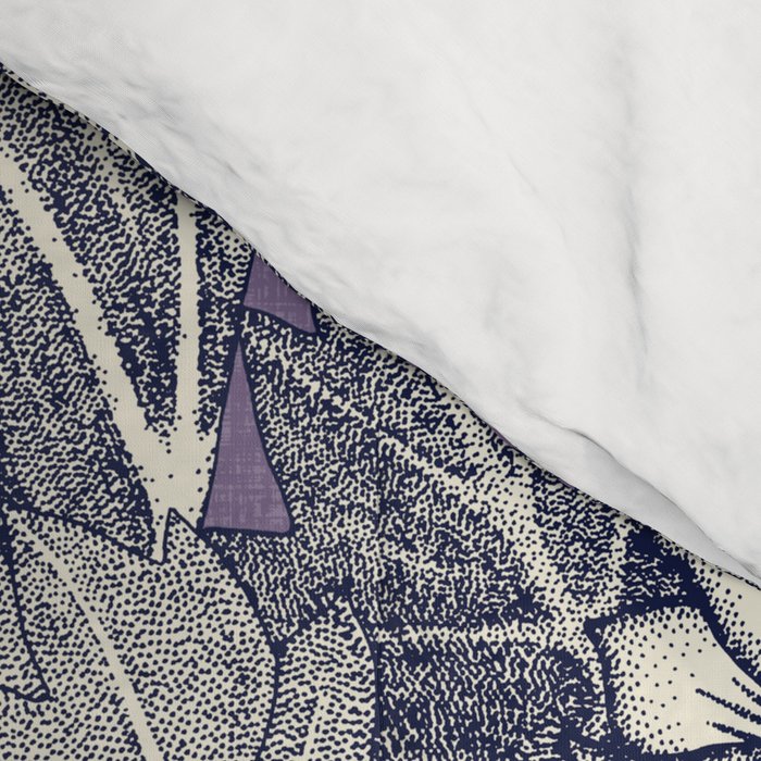 acanthus navy blue violet Comforter Gallery Image 4