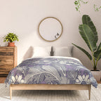acanthus navy blue violet Comforter Gallery Image 3