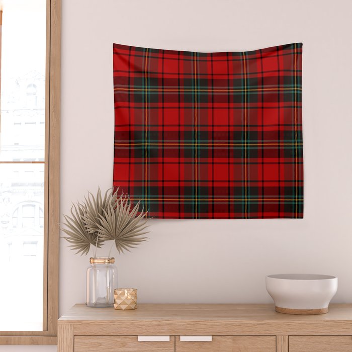  Christmas Tartan Plaid Wall Tapestry Gallery Image 2