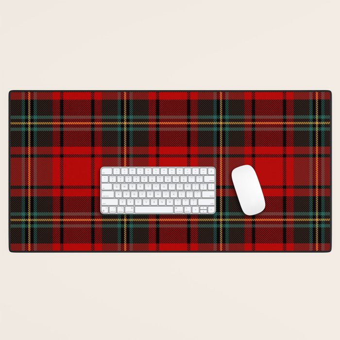  Christmas Tartan Plaid Desk Mat Gallery Image 1