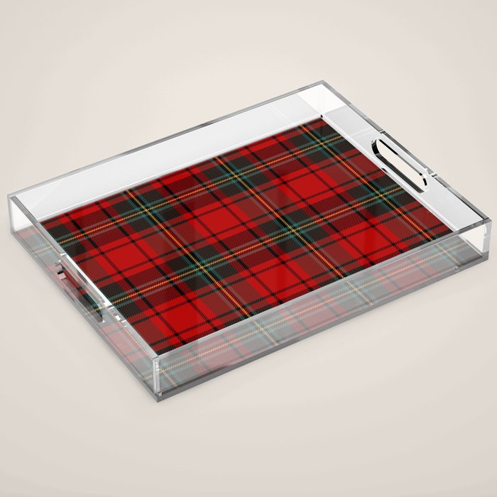  Christmas Tartan Plaid Acrylic Tray Gallery Image 1