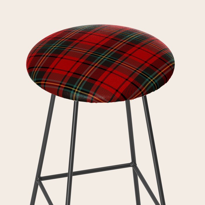  Christmas Tartan Plaid Stool Gallery Image 2