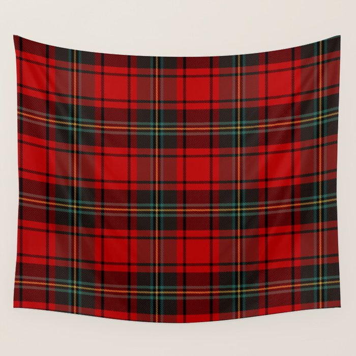  Christmas Tartan Plaid Wall Tapestry Gallery Image 1